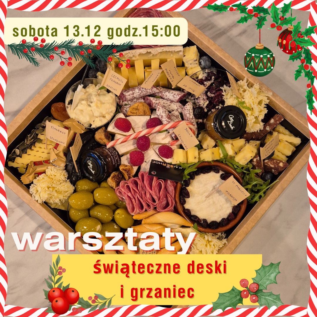 Warsztaty: Świąteczne deski grzaniec - 13.12 (sobota) 15:00